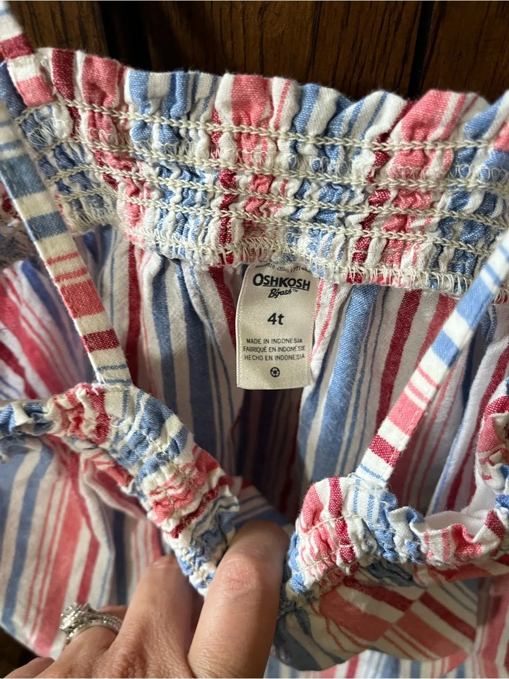 OshKosh B'gosh Red and Blue Striped Sundress